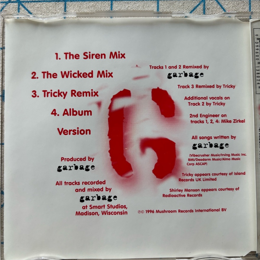 Garbage Milk CD Single - Picture 3 of 3